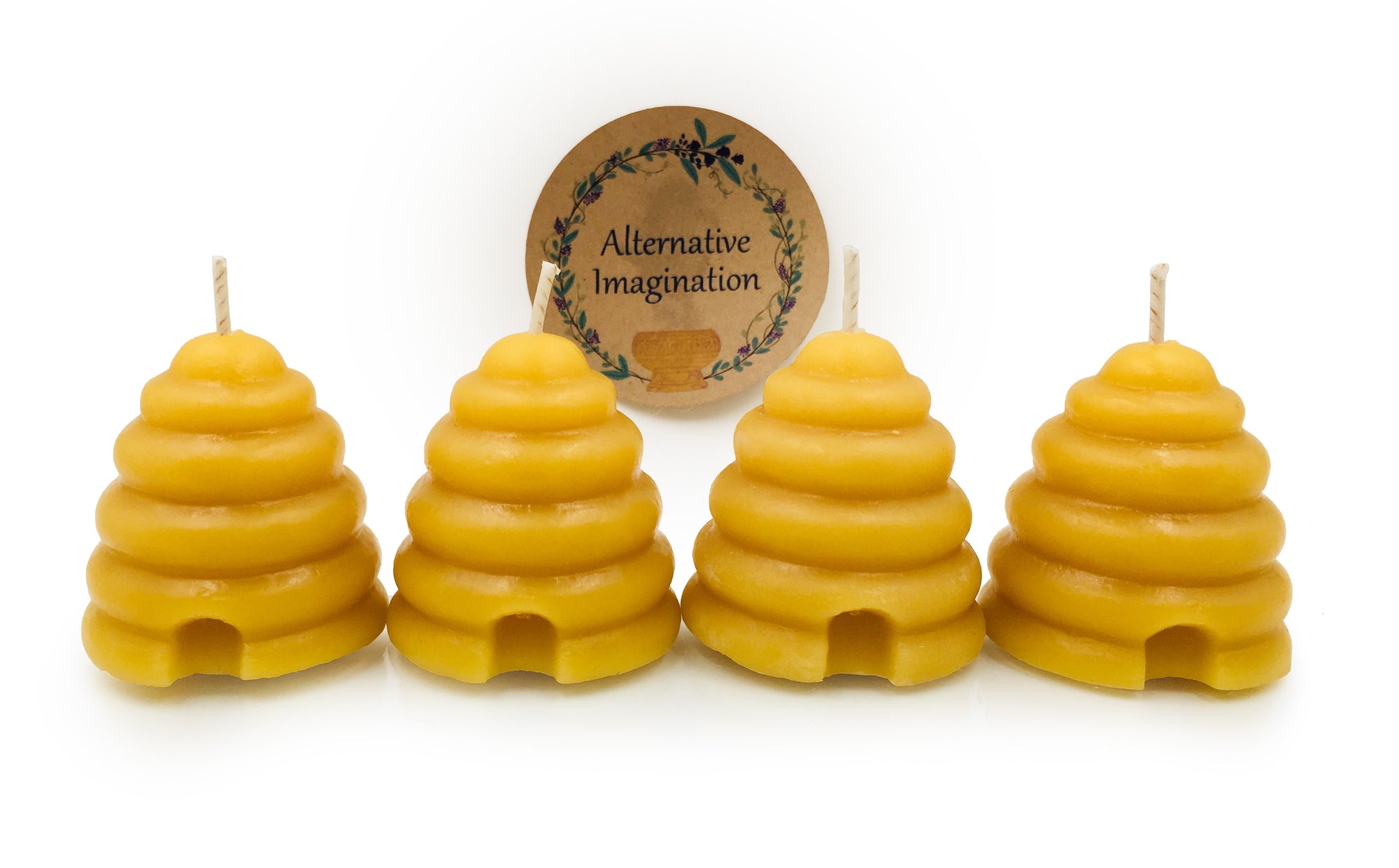 100% Pure, Natural Beeswax Beehive Votive Candles
