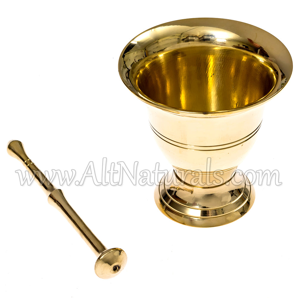 Brass Mortar and Pestles Set