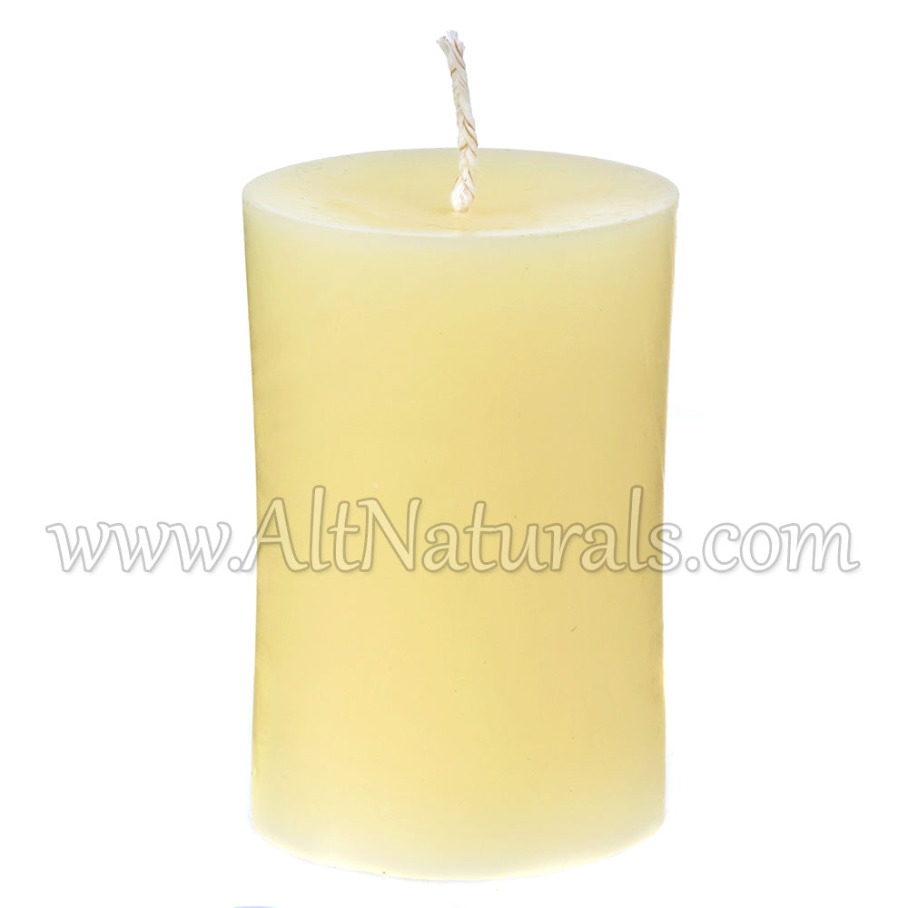 100% Pure White Ivory Beeswax Pillar Candles